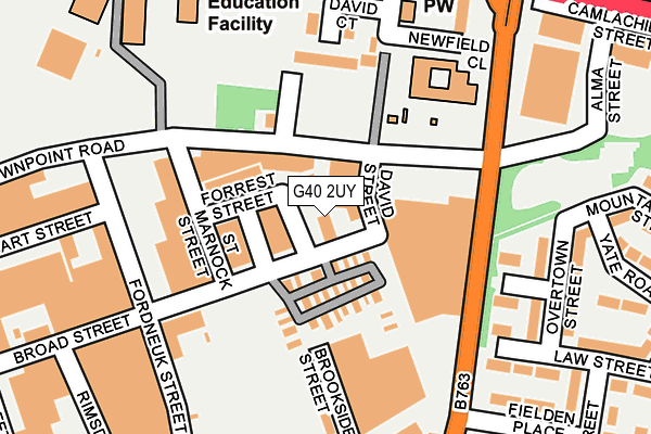 G40 2UY map - OS OpenMap – Local (Ordnance Survey)