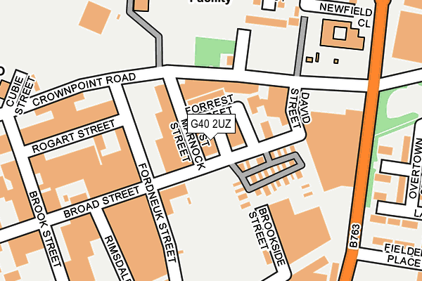 G40 2UZ map - OS OpenMap – Local (Ordnance Survey)
