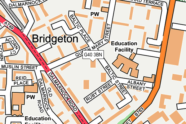 G40 3BN map - OS OpenMap – Local (Ordnance Survey)