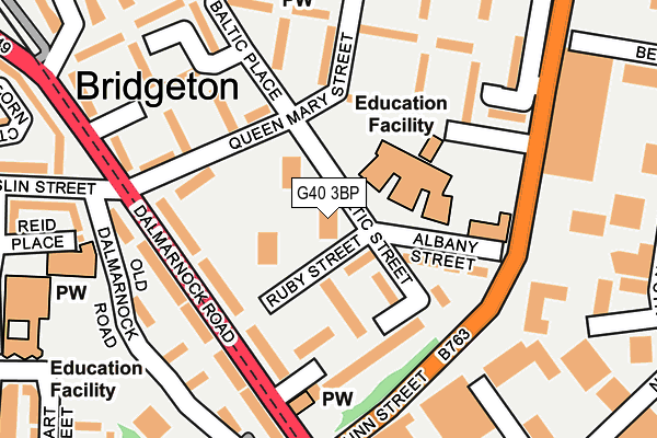 G40 3BP map - OS OpenMap – Local (Ordnance Survey)