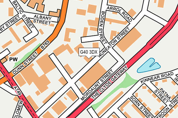 G40 3DX map - OS OpenMap – Local (Ordnance Survey)