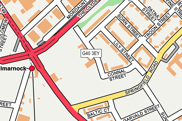 G40 3EY map - OS OpenMap – Local (Ordnance Survey)