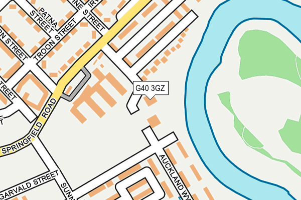 G40 3GZ map - OS OpenMap – Local (Ordnance Survey)