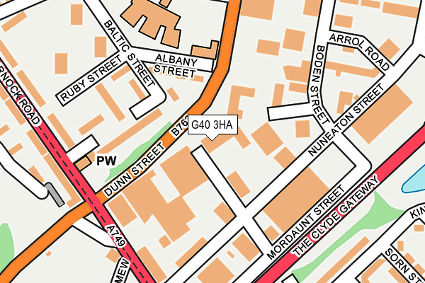 G40 3HA map - OS OpenMap – Local (Ordnance Survey)