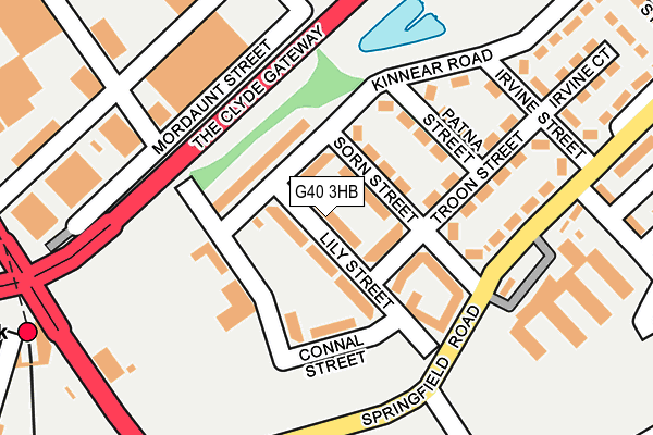 G40 3HB map - OS OpenMap – Local (Ordnance Survey)