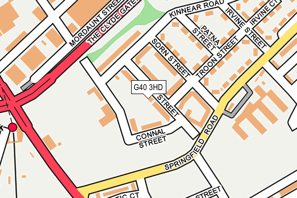 G40 3HD map - OS OpenMap – Local (Ordnance Survey)