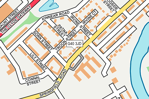 G40 3JD map - OS OpenMap – Local (Ordnance Survey)