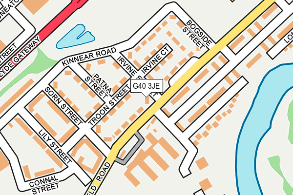 G40 3JE map - OS OpenMap – Local (Ordnance Survey)