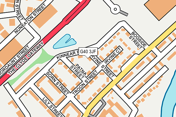 G40 3JF map - OS OpenMap – Local (Ordnance Survey)