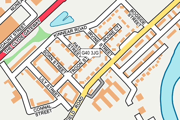 G40 3JG map - OS OpenMap – Local (Ordnance Survey)