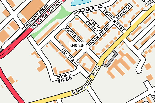 G40 3JH map - OS OpenMap – Local (Ordnance Survey)