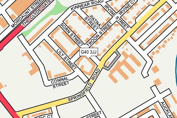G40 3JJ map - OS OpenMap – Local (Ordnance Survey)