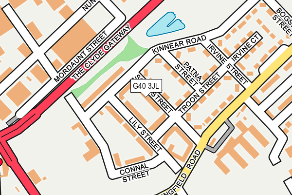 G40 3JL map - OS OpenMap – Local (Ordnance Survey)