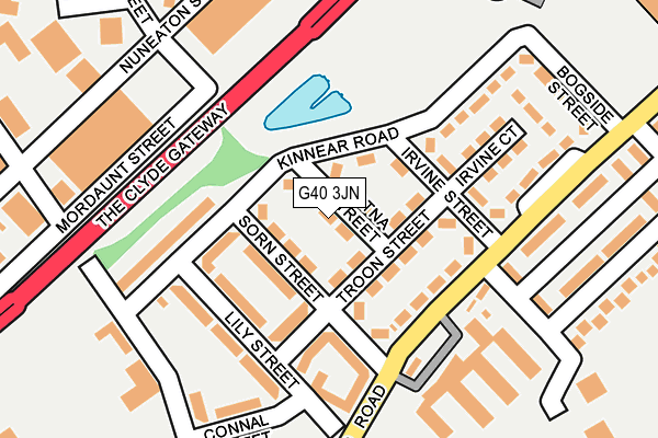 G40 3JN map - OS OpenMap – Local (Ordnance Survey)