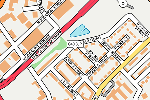 G40 3JP map - OS OpenMap – Local (Ordnance Survey)