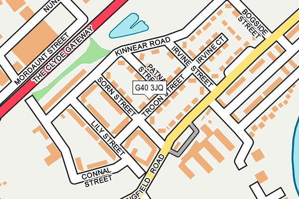 G40 3JQ map - OS OpenMap – Local (Ordnance Survey)