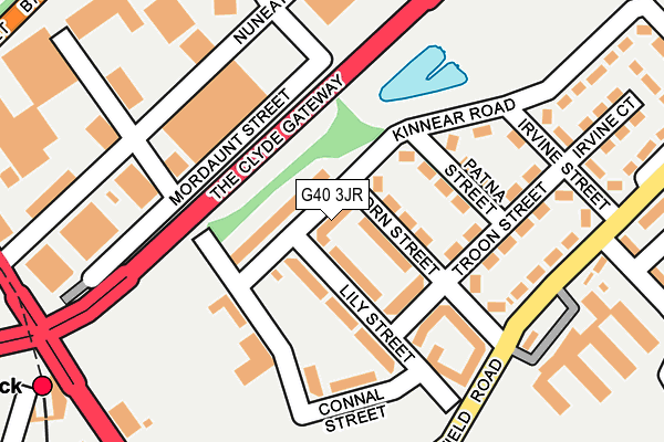 G40 3JR map - OS OpenMap – Local (Ordnance Survey)