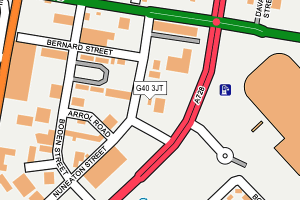 G40 3JT map - OS OpenMap – Local (Ordnance Survey)