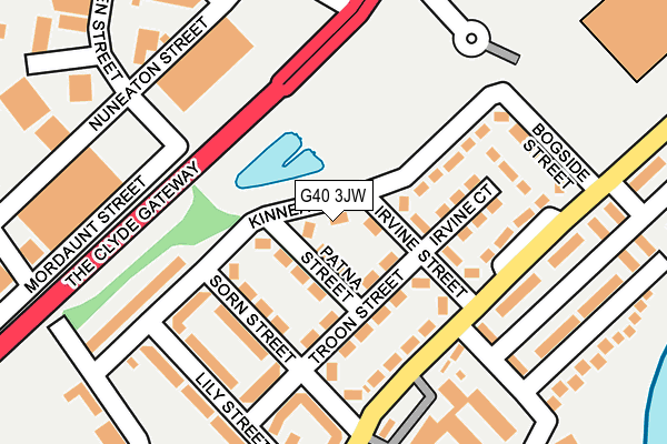 G40 3JW map - OS OpenMap – Local (Ordnance Survey)