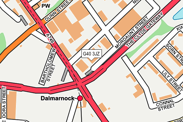 G40 3JZ map - OS OpenMap – Local (Ordnance Survey)