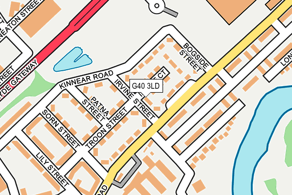 G40 3LD map - OS OpenMap – Local (Ordnance Survey)