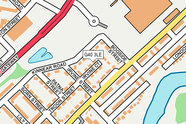 G40 3LE map - OS OpenMap – Local (Ordnance Survey)