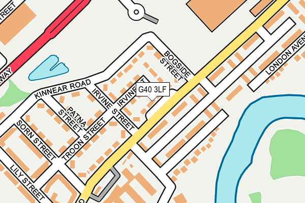 G40 3LF map - OS OpenMap – Local (Ordnance Survey)