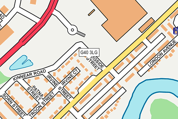 G40 3LG map - OS OpenMap – Local (Ordnance Survey)