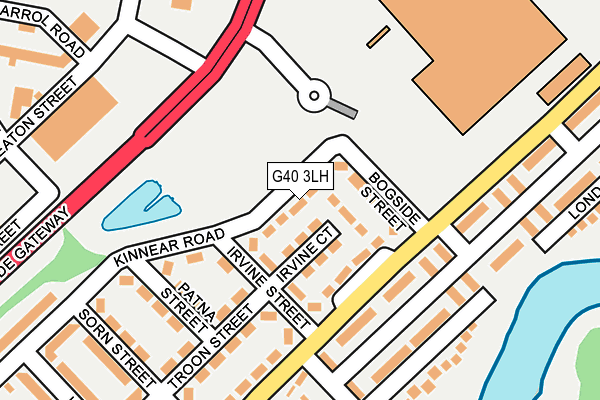 G40 3LH map - OS OpenMap – Local (Ordnance Survey)