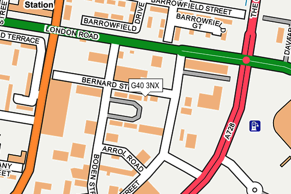 G40 3NX map - OS OpenMap – Local (Ordnance Survey)
