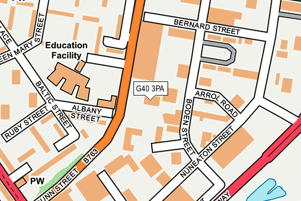 G40 3PA map - OS OpenMap – Local (Ordnance Survey)