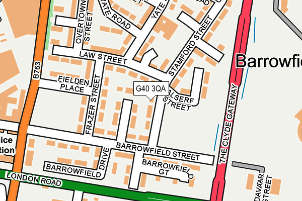 G40 3QA map - OS OpenMap – Local (Ordnance Survey)