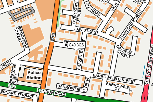 G40 3QS map - OS OpenMap – Local (Ordnance Survey)