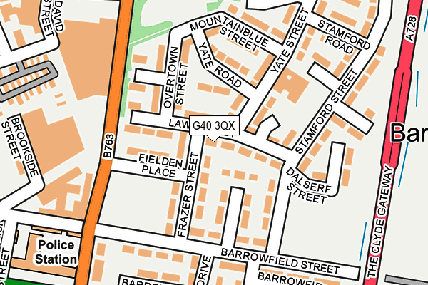 G40 3QX map - OS OpenMap – Local (Ordnance Survey)