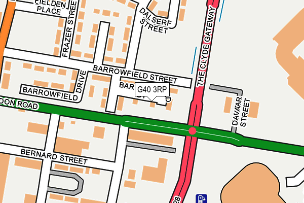 G40 3RP map - OS OpenMap – Local (Ordnance Survey)