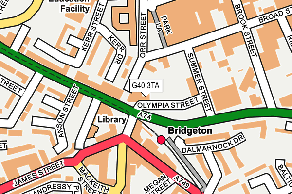 G40 3TA map - OS OpenMap – Local (Ordnance Survey)