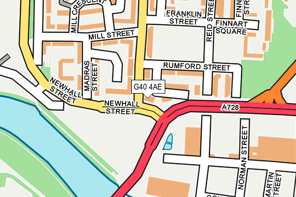 G40 4AE map - OS OpenMap – Local (Ordnance Survey)