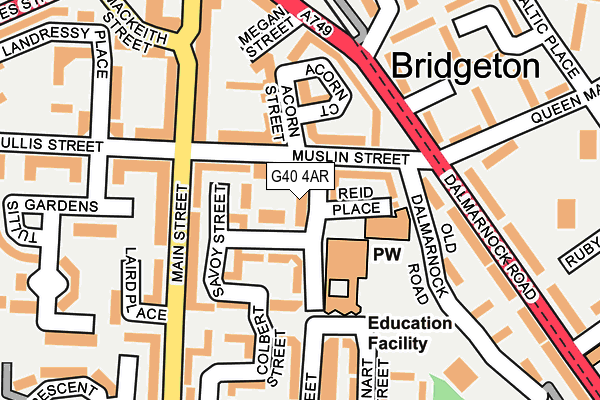 G40 4AR map - OS OpenMap – Local (Ordnance Survey)