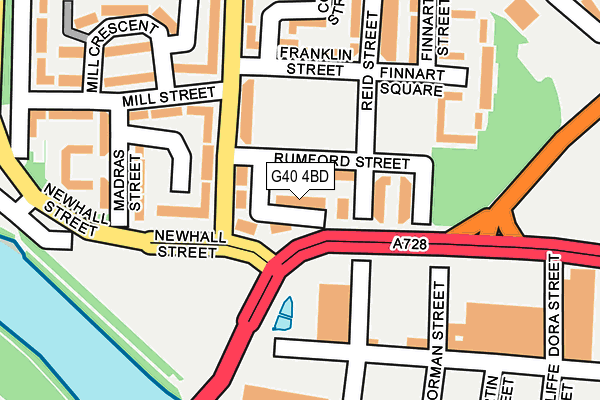 G40 4BD map - OS OpenMap – Local (Ordnance Survey)
