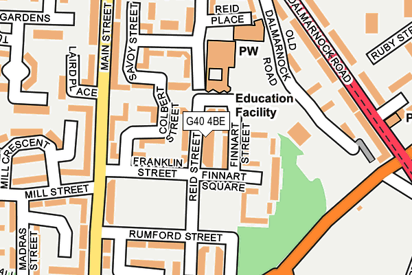 G40 4BE map - OS OpenMap – Local (Ordnance Survey)