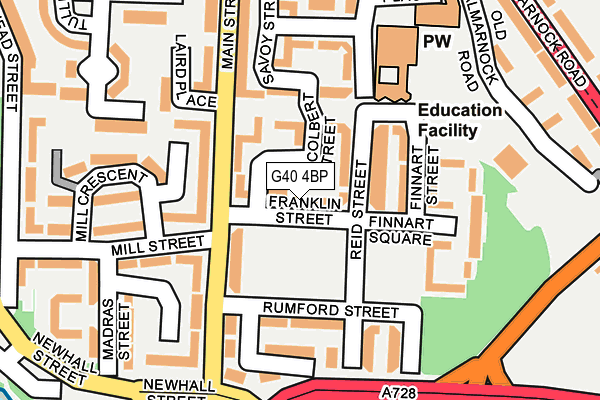 G40 4BP map - OS OpenMap – Local (Ordnance Survey)