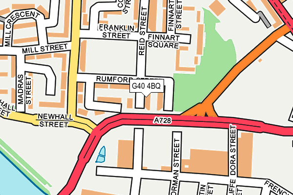 G40 4BQ map - OS OpenMap – Local (Ordnance Survey)