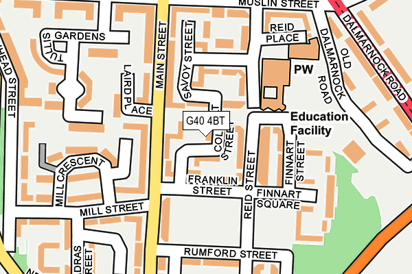 G40 4BT map - OS OpenMap – Local (Ordnance Survey)