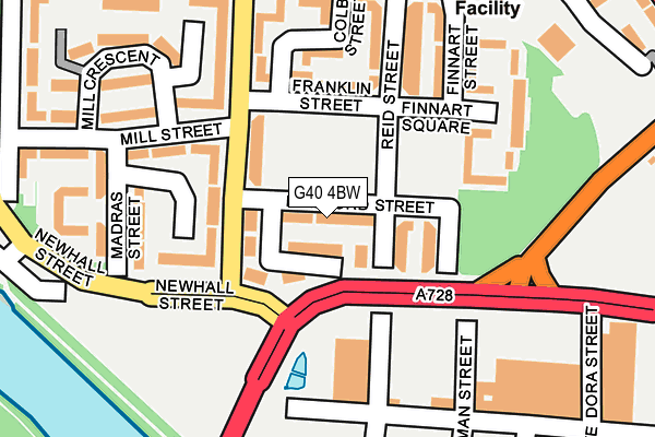 G40 4BW map - OS OpenMap – Local (Ordnance Survey)