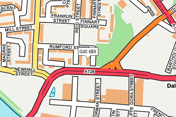 G40 4BX map - OS OpenMap – Local (Ordnance Survey)