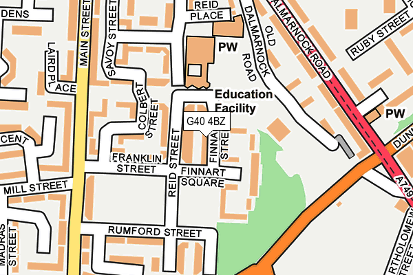 G40 4BZ map - OS OpenMap – Local (Ordnance Survey)