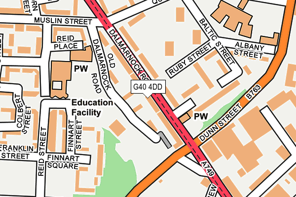 G40 4DD map - OS OpenMap – Local (Ordnance Survey)