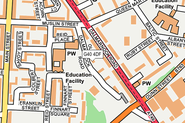 G40 4DF map - OS OpenMap – Local (Ordnance Survey)