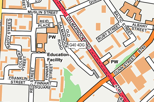 G40 4DG map - OS OpenMap – Local (Ordnance Survey)