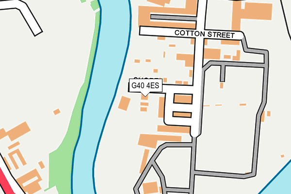G40 4ES map - OS OpenMap – Local (Ordnance Survey)